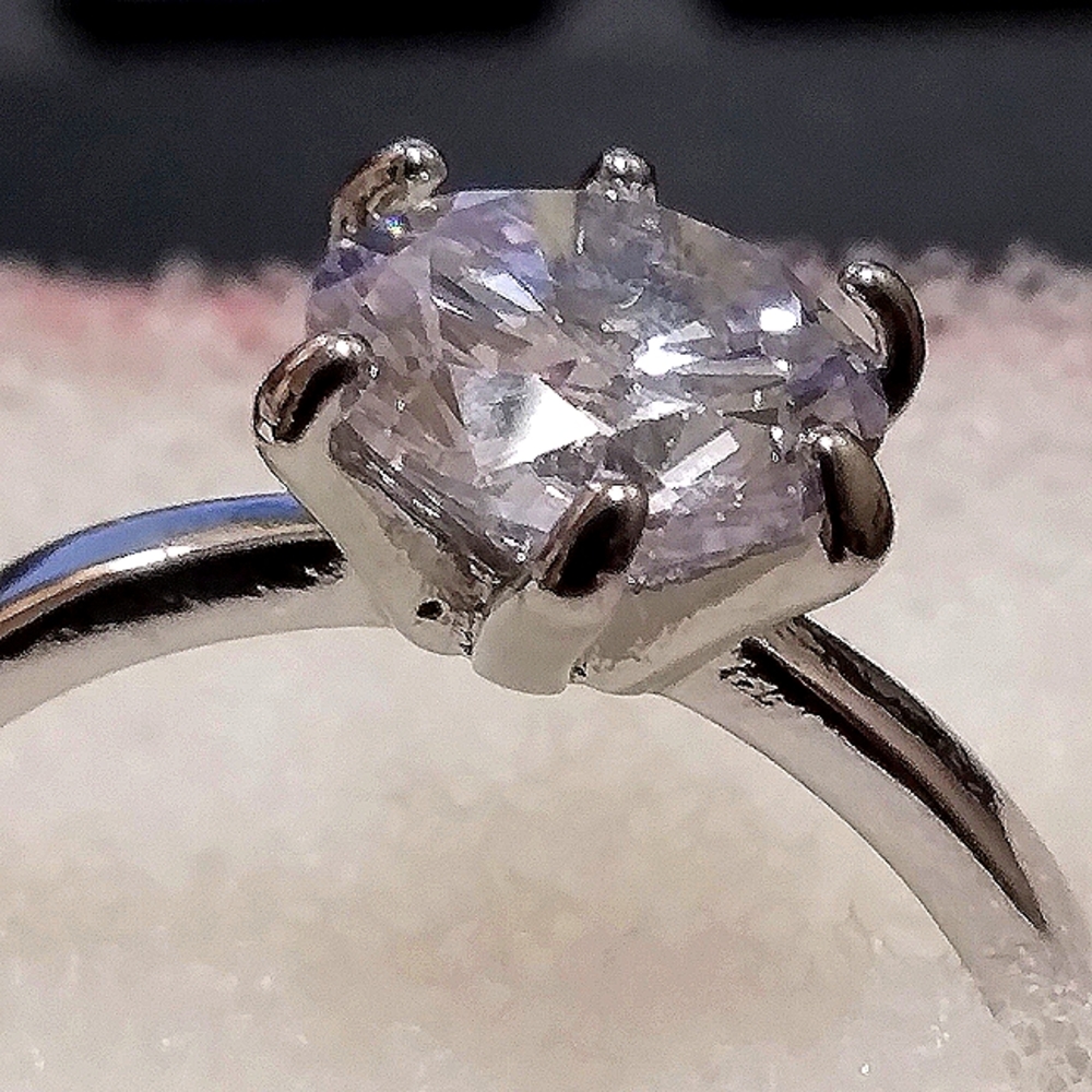 Silver-Plated Women's 2ct Round Solitaire CZ Cheap Wedding Ring Clearance Sale - Picture 6 of 6